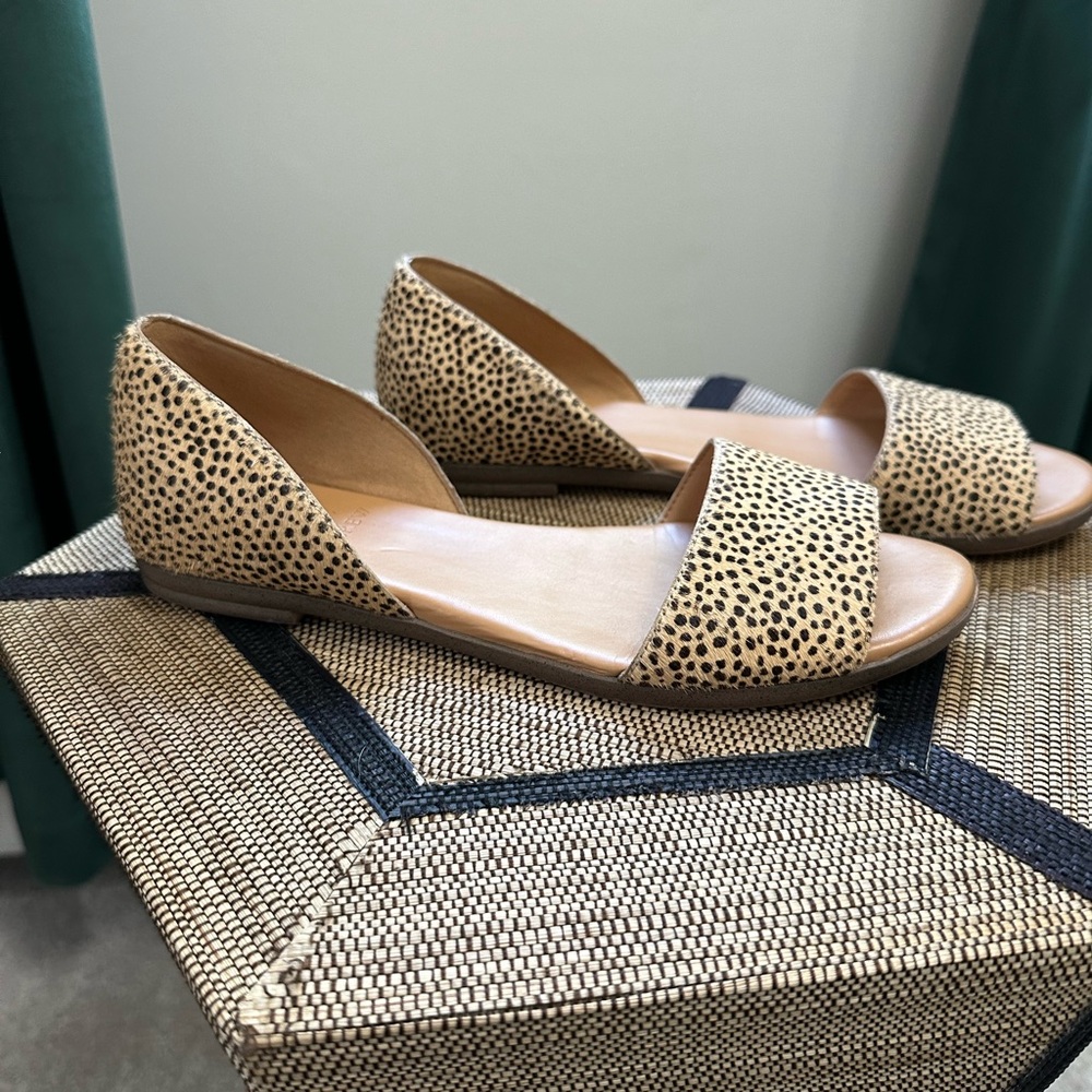 J. Crew Tan and Black Sandals